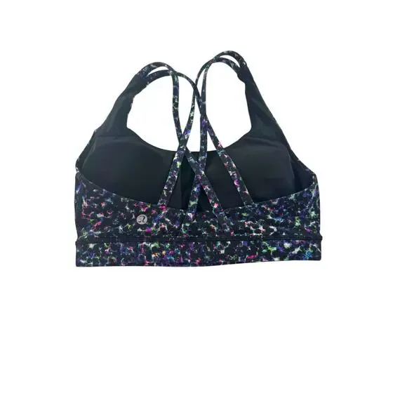 lululemon Energy Bra Size 6 Padded Summer Mirage Multi SeaWheeze Running - Picture 2 of 5